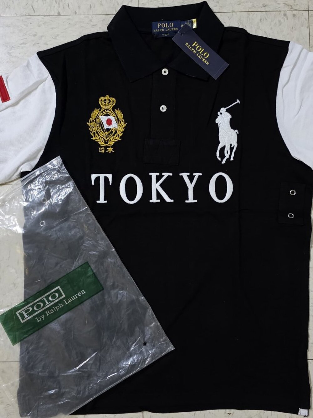 Black Tokyo City Ralph Lauren Polo Size M Chief Keef Polo